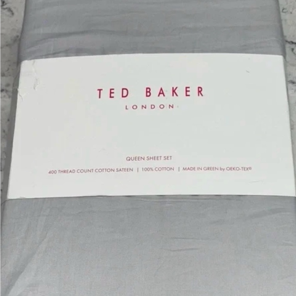 Ted Baker Gray Queen Sheet Set